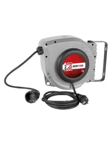 Avvolgicavo automatico rientrante 10m elettrico prolunga 230v holzmann ekr10m
