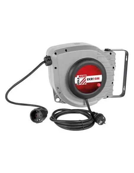 Avvolgicavo automatico rientrante 10m elettrico prolunga 230v holzmann ekr10m