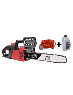 Elettrosega 2700w 46cm Scheppach cse2700 + prolunga 20 mt + olio catena 1 lt