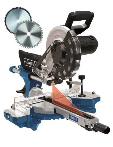 Troncatrice radiale per legno SCHEPPACH hm254 2000w ø254 + cavalletto umf1600