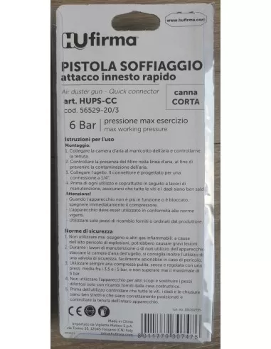 3 - Pistola soffiaggio aria compressa compressore hufirma rp8033-4