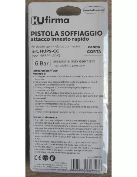 3 - Pistola soffiaggio aria compressa compressore hufirma rp8033-4