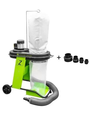 1 - Aspiratore trucioli sacco aspiratrucioli carrellato Zipper zi-asa550e