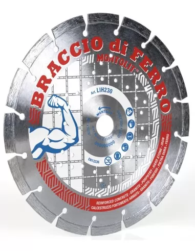 1 - DISCO DIAMANTATO LASERMONT MONTOLIT LIH 230 MM PER CALCESTRUZZO GRANITO PORFIDO