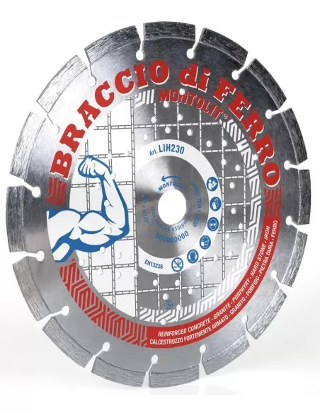 1 - DISCO DIAMANTATO LASERMONT MONTOLIT LIH 230 MM PER CALCESTRUZZO GRANITO PORFIDO 1 - DISCO DIAMANTATO LASERMONT MONTOLIT LIH 230 MM PER CALCESTRUZZO GRANITO PORFIDO