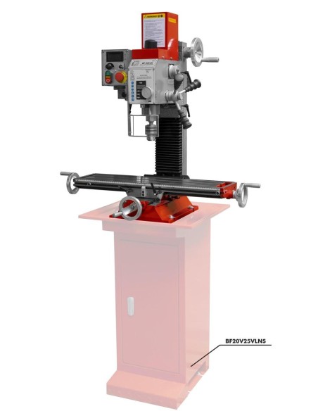Trapano fresa da banco ad ingranaggi holzmann bf25vln 230v
