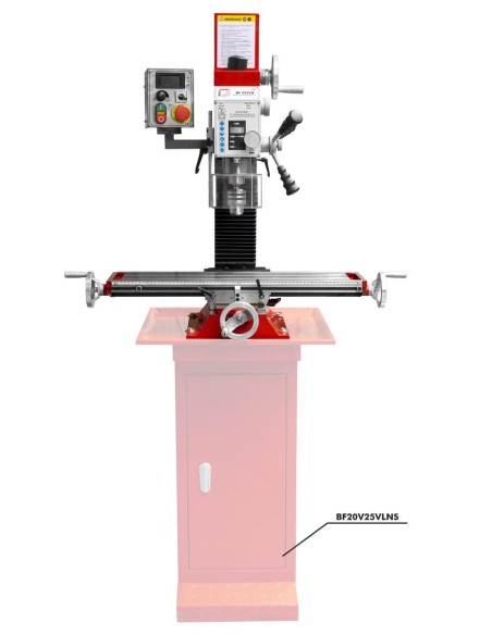 Trapano fresa da banco ad ingranaggi holzmann bf25vln 230v