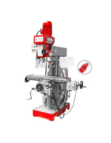 Trapano fresa fresatrice mandrino verticale e orizzontale holzmann bf500d 400v