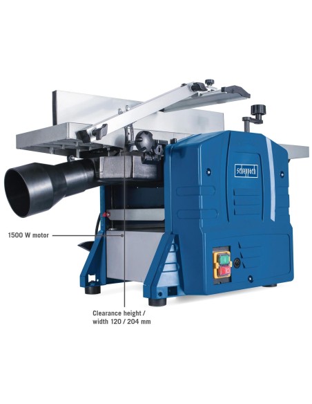 Pialla a filo e spessore combinata per legno 1500 w 204 mm Scheppach hms860