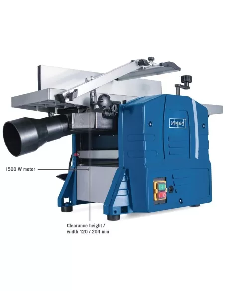 Pialla a filo e spessore combinata per legno 1500 w 204 mm Scheppach hms860
