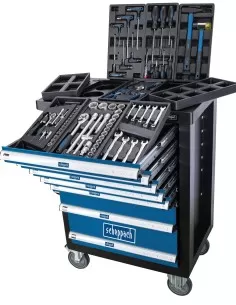Carrello porta attrezzi per officina con utensili 70pz Scheppach tw1100