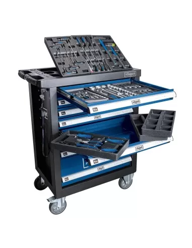 Carrello porta attrezzi per officina con utensili 70pz Scheppach tw1100