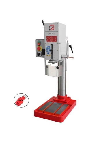 1 - Trapano a colonna con ingranaggi fresa holzmann gbm25t 400v