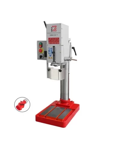 1 - Trapano a colonna con ingranaggi fresa holzmann gbm25t 400v