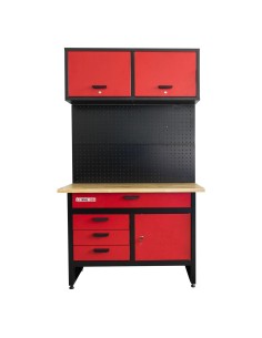 Banco da lavoro tavolo officina cassetti parete porta utensili whl1200