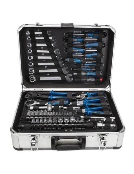 Valigia porta utensili con set di chiavi e inserti 101pz Scheppach tb150