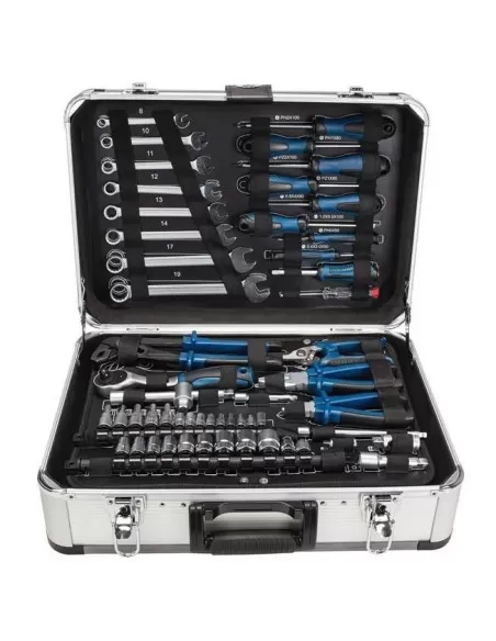 1 - Valigia porta utensili con set di chiavi e inserti 101pz Scheppach tb150 1 - Valigia porta utensili con set di chiavi e inserti 101pz Scheppach tb150