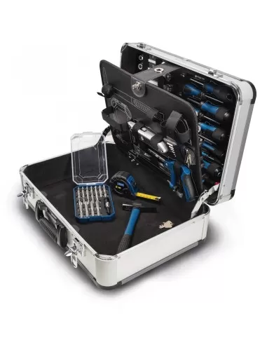 4 - Valigia porta utensili con set di chiavi e inserti 101pz Scheppach tb150