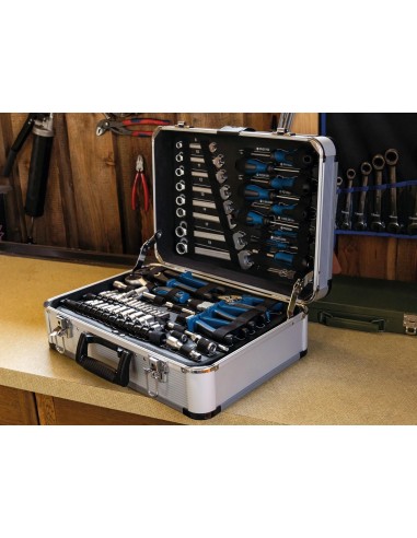 Valigia porta utensili con set di chiavi e inserti 101pz Scheppach tb150