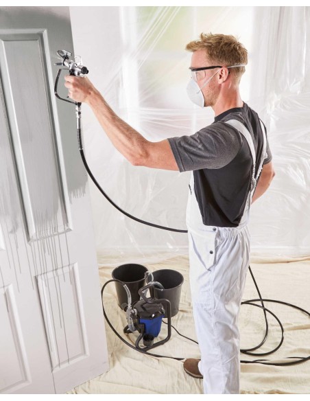 Spruzzatore vernice airless 750w pistola spruzzo verniciatura Scheppach acs3000