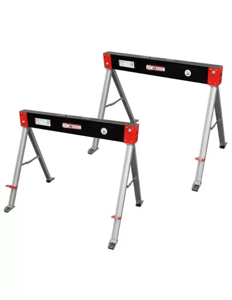 1 - Coppia cavalletti pieghevoli cavalletto richiudibile lavoro holzmann ab1015