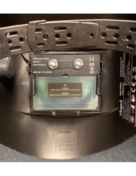 Maschera casco da saldatura saldatore autoscurante Scheppach awh-500bl