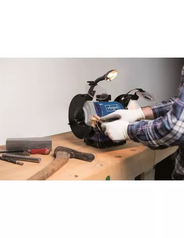 Smerigliatrice da banco Scheppach bg200al da 8" ø200 550w con doppio disco