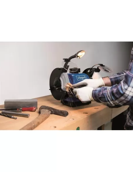 Smerigliatrice da banco Scheppach bg200al da 8" ø200 550w con doppio disco