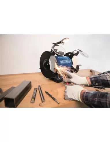 Smerigliatrice da banco Scheppach bg200al da 8" ø200 550w con doppio disco