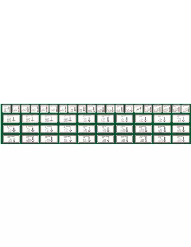Kit set 50 frese fresatura per fresatrici legno 8 mm holzmann ofs50