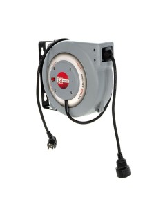 1 - Avvolgicavo automatico rientrante 15m elettrico prolunga 230v holzmann ekr15m