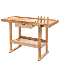 1 - Banco da lavoro in legno officina falegname cassetto morsa holzmann wb126