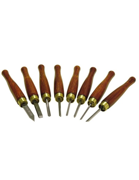 2 - Set sgorbie scalpelli per micro tornitura tornio legno holzmann hm8tlg