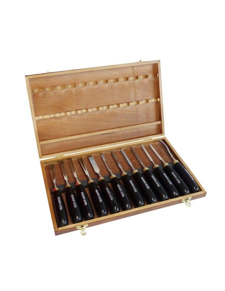 Set 12 pz sgorbie da intaglio legno holzmann sch12tlg