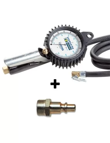 Pistola gonfiaggio wonder by MICHELIN bar psi manometro pneumatici gomme + raccordo ri4101