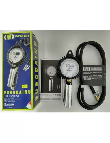 3 - Pistola gonfiaggio wonder by MICHELIN bar psi manometro pneumatici gomme + raccordo rng4101