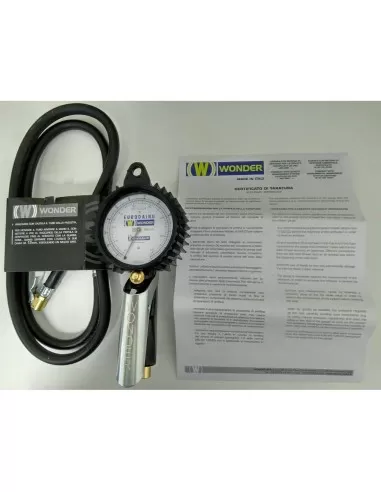 4 - Pistola gonfiaggio wonder by MICHELIN bar psi manometro pneumatici gomme + raccordo rng4101