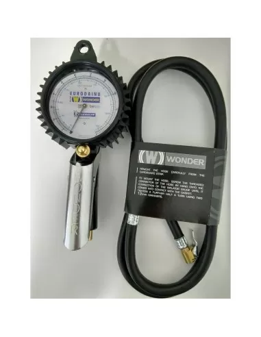 5 - Pistola gonfiaggio wonder by MICHELIN bar psi manometro pneumatici gomme + raccordo rng4101