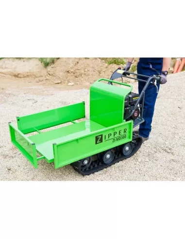 2 - Motocarriola a cingoli cingolata a benzina 196cc 300kg dumper Zipper zi-md300
