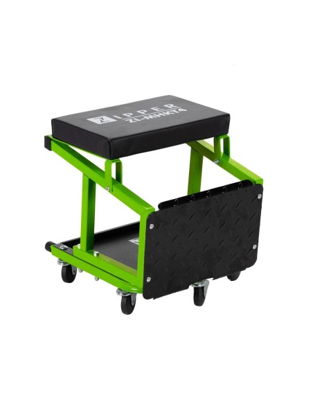 1 - Sgabello carrello con scaletta e ruote officina auto moto Zipper zi-mhkt4