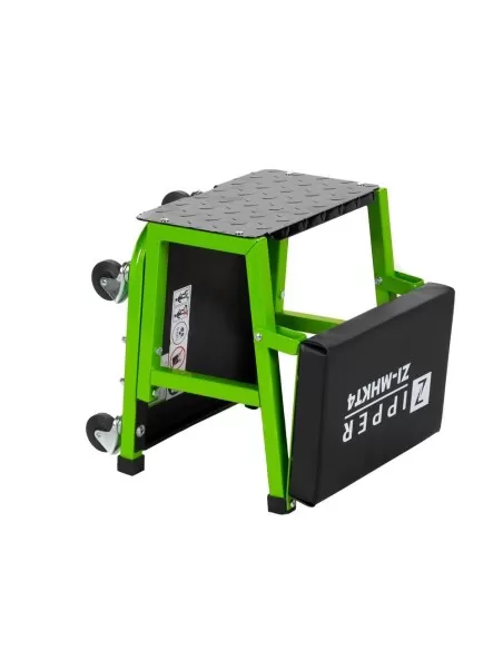 2 - Sgabello carrello con scaletta e ruote officina auto moto Zipper zi-mhkt4