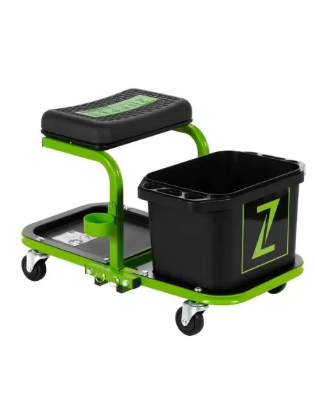 1 - Sgabello carrello con ruote e vaschetta acqua lavaggio auto moto Zipper zi-mhkw5