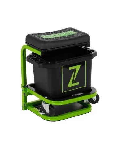 2 - Sgabello carrello con ruote e vaschetta acqua lavaggio auto moto Zipper zi-mhkw5