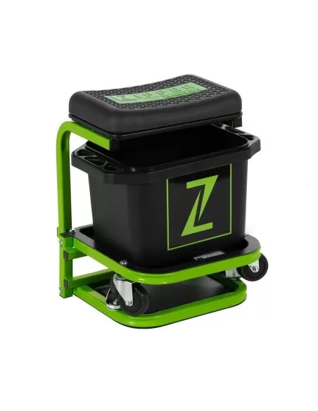 2 - Sgabello carrello con ruote e vaschetta acqua lavaggio auto moto Zipper zi-mhkw5