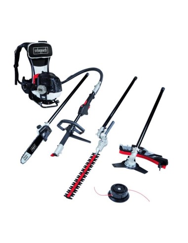 Decespugliatore a zaino scoppio multifunzione 4in1 51,7cc Scheppach mfh5300-4bp
