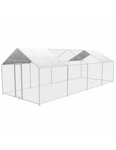 Gabbia per polli da esterno 3x8x2,5mt in acciaio zincato Zipper zi-cr382
