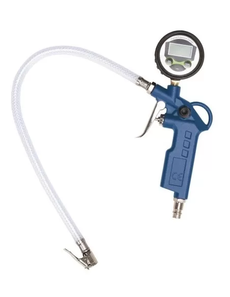 1 - Manometro pistola gonfiaggio digitale misuratore pressione gomme Scheppach