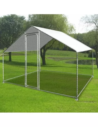 Gabbia per polli da esterno 3x2x2,5mt in acciaio zincato Zipper zi-cr322