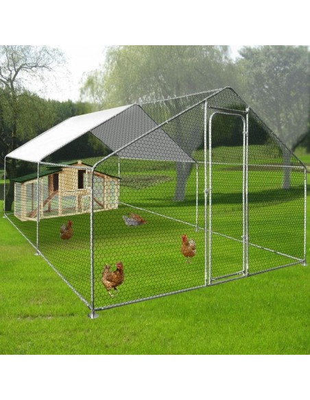 3 - Gabbia per polli da esterno 3x4x2,5mt in acciaio zincato Zipper zi-cr342