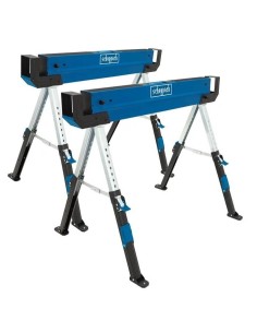 Cavalletti pieghevoli lavoro supporto appoggio richiudibile 2pz Scheppach mwb600